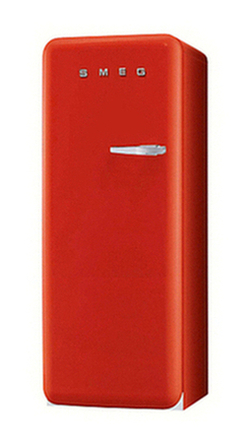 Smeg FAB28YR1 Fridge A++ Energy Rating, 60cm Wide, Left-Hand Hinge, Red